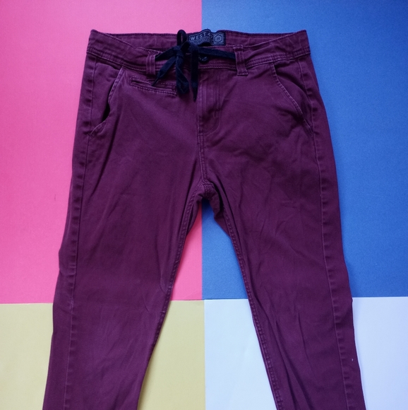 West 49 Casual Red Chino Cargo Style Pants - Picture 6 of 6
